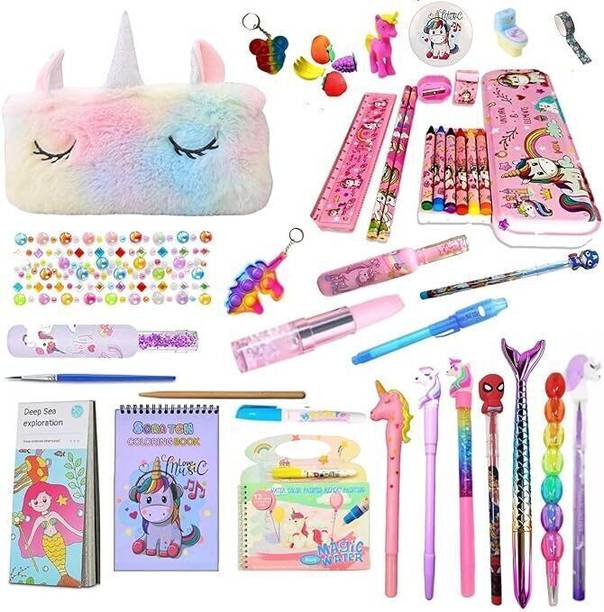 Urban Festivities Unicorn Stationery Set for Girls Birthday Return Gifts for Kids Stationery Set