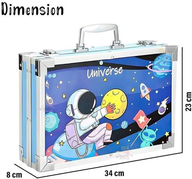 MMTSWorld 145 Pcs Art Set for Kids with Space Theme Storage Case Art & Craft Kit