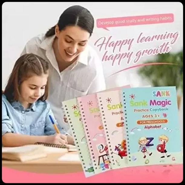 SHIMZAN Kids Practice Tracing Book(4BOOK+1PEN+10 REFILL)-A644