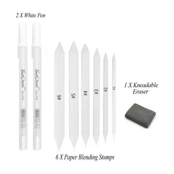 Definite Art White Paper Stump/Art Blender/Tortillons T
