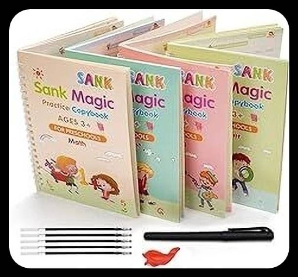 SHIMZAN Kids Practice Tracing Book(4BOOK+1PEN+10 REFILL)-A277
