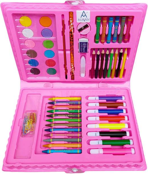 Mavin 68-pcs Colours set for kids | Stationary items for gift, drawing & Painting ||