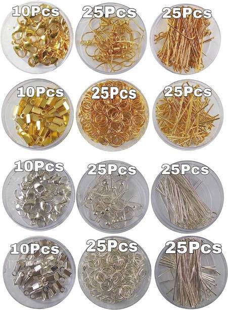 Shree ArtnCraft Jewellery Making kits Set of 8 Items 25 Pcs Each & 4 Items 10 Pcs Each
