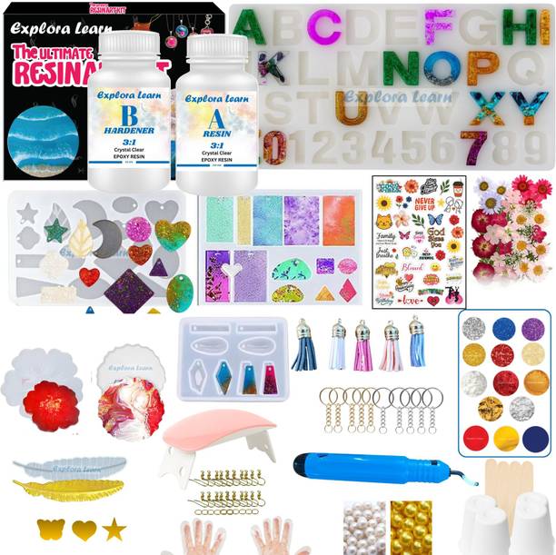 Exploralearn 185 Pcs Ultimate Resin Art Kit