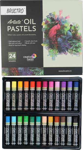 BRuSTRO Artist Oil Pastels Set of 24 (Regular)