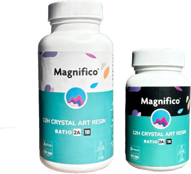 मैग्नीफिको 12H Resin | Clear UV-Resistant Epoxy Resin Art Kit (2:1) | (300 GR)