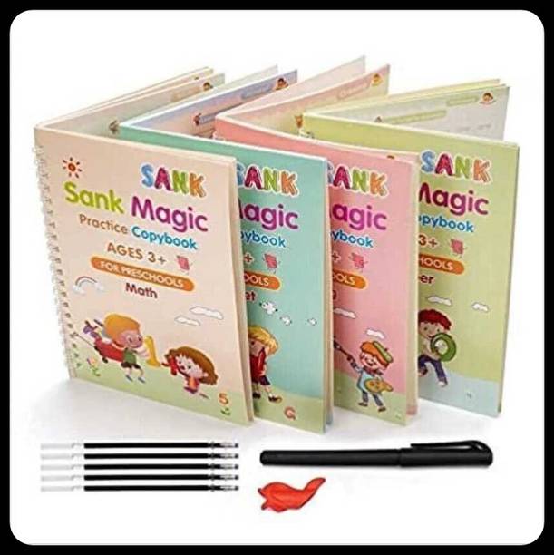 SHIMZAN Kids Practice Tracing Book(4BOOK+1PEN+10 REFILL)-A322