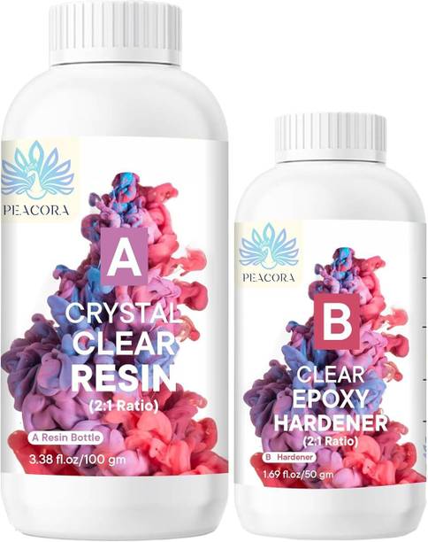PEACORA High Intensity Premium Resin and Hardener Kit Non-Toxic Epoxy Art- 150g