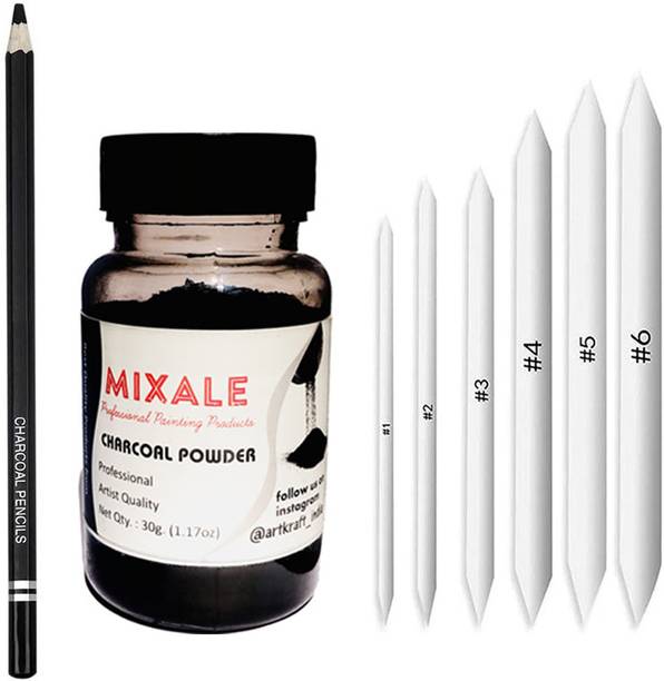 aklozzy Using a Paper Stump Combo Set and a Charcoal Pencil or Fine Charcoal Powder