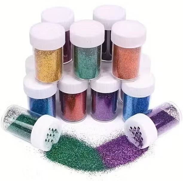 Eclet 12 Colors Glitter Set - Handmade DIY Crafts Supplies