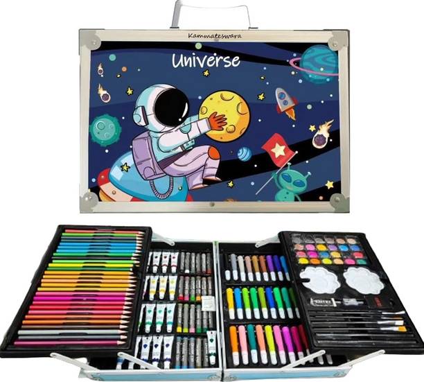 KAMMATESWARA Art Kit Space Art & Craft Professional Art Set, 145 Pieces