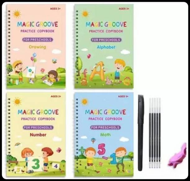 SHIMZAN Kids Practice Tracing Book(4BOOK+1PEN+10 REFILL)-A210