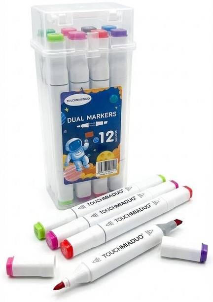 MKecom Markers Drawing,Coloring Calligraphy Broad & Fine Tips Gift for Kids & Artists