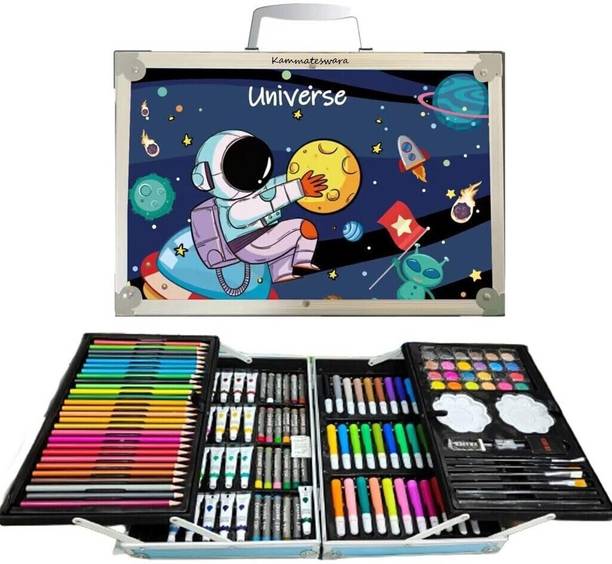 KAMMATESWARA Art Kit Space Art & Craft Professional Art Set, 145 Pieces