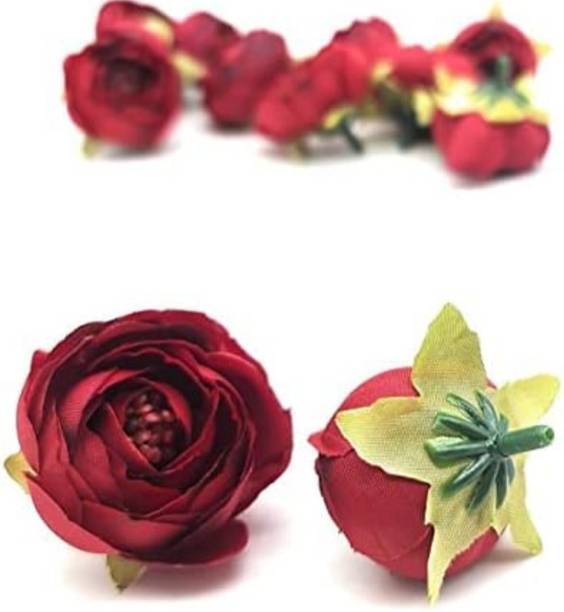 glowvtech PONY MultiColour for Home Decoration Bunch Artificial Flower Red Peony Artificial Flower