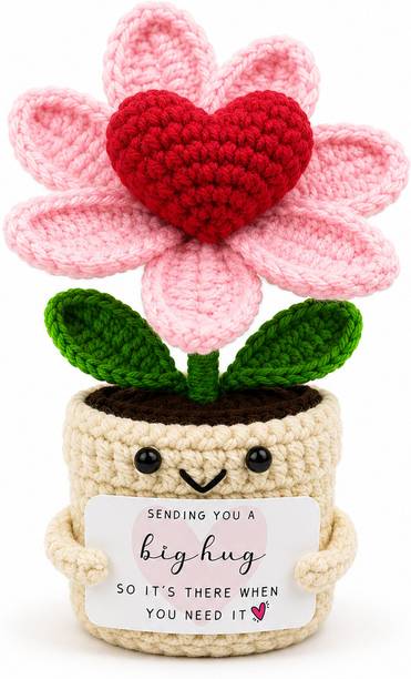Mooz Multicolor Tulips Artificial Flower  with Pot