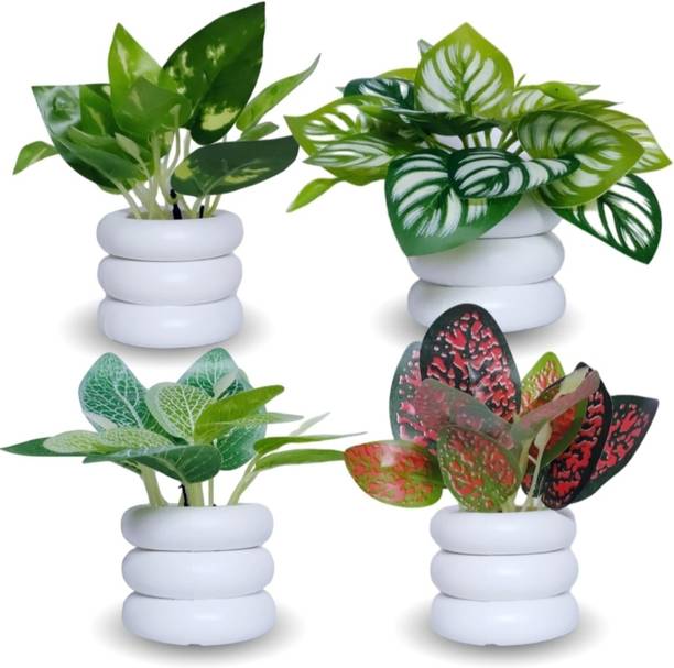 Jaymaa Collection Multicolor Wild Flower Artificial Flower  with Pot