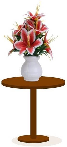 HOF DECO Multicolor Lily Artificial Flower  with Pot