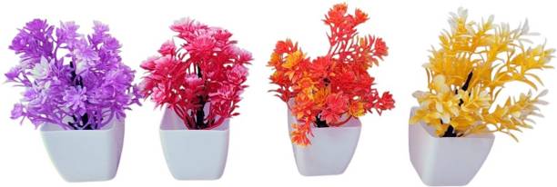 kavyasolutions Artificial Flower Multicolor Wild Flower Artificial Flower  with Pot
