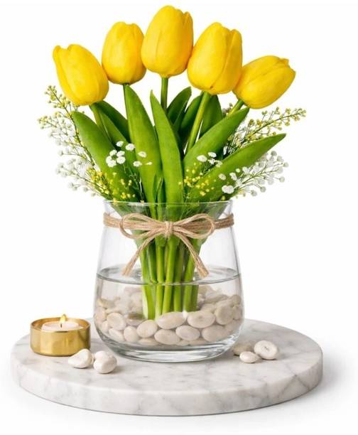 Candus Yellow Tulips Artificial Flower