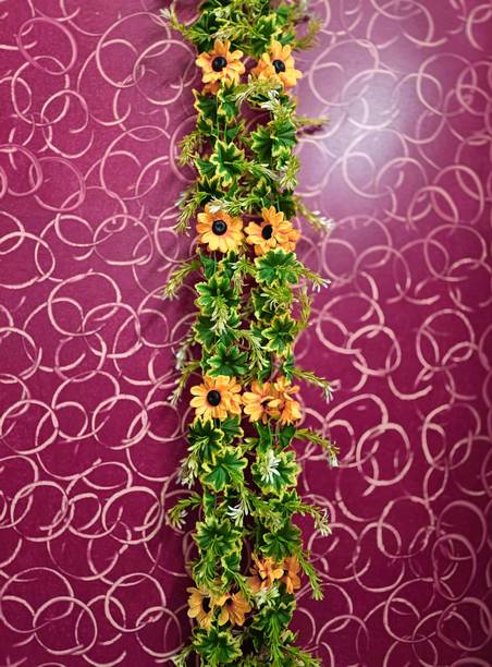 Dynamic Retail Global Artificial Hanging Flowers Plant Vine & Creepers Wall Hanging Home Decor BG1140 Multicolor Sunflower Artificial Flower