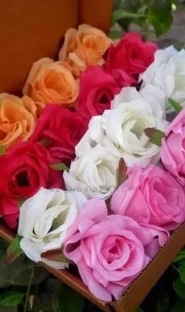 ANANDANI MULTI Shade Roses for Wedding/Arrangements/Bouquets Party Decorations Multicolor Rose Artificial Flower