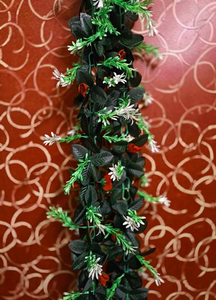 Dynamic Retail Global Artificial Hanging Flowers Plant Vine & Creepers Wall Hanging Home Decor IB335 Multicolor Rose Artificial Flower