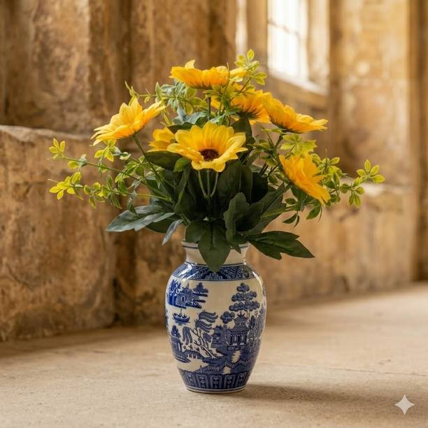 SINGH HELT Premium SunFlower Artificial Daisy Flower Bouquet for Home & Office Decoration Yellow Daisy Artificial Flower