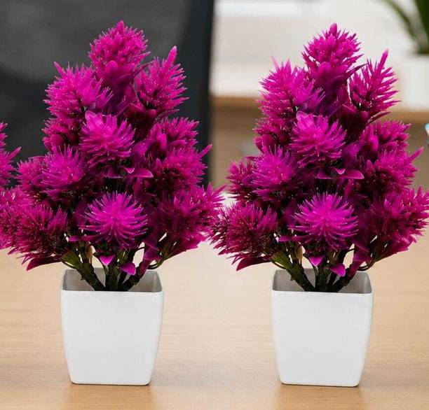 VGMP Purple Wild Flower Artificial Flower  with Pot