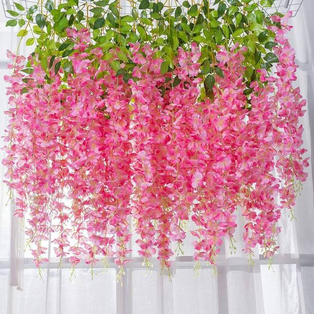 R.M. INDUSTRIES Premium Artificial Wisteria Hanging Flower Multicolor Westeria Artificial Flower