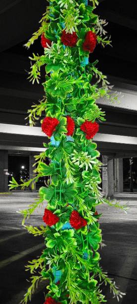 Dynamic Retail Global Artificial Hanging Flowers Plant Wall Hanging Garland Chain Home Decor BA654 Multicolor Rose Artificial Flower