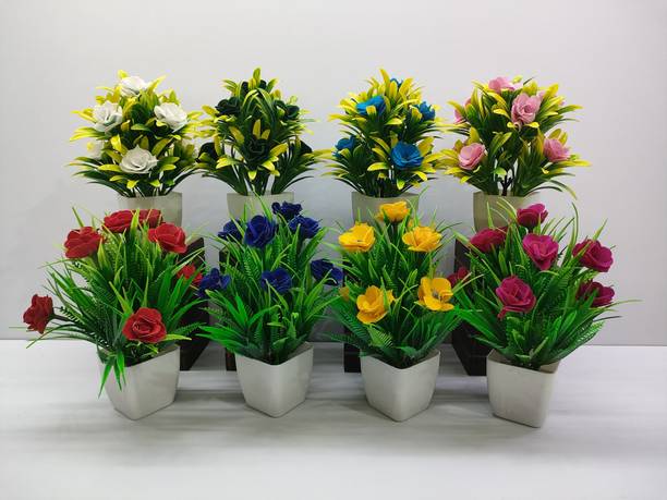 ADIRSA Multicolor Wild Flower Artificial Flower  with Pot