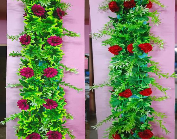 Dynamic Retail Global Artificial Hanging Flowers Plant Garlands Chain for Home Decoration FL62 Multicolor Dahalia Artificial Flower