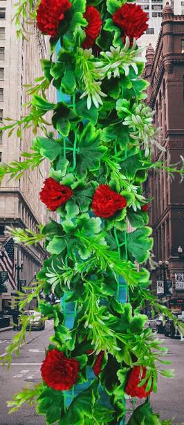 Dynamic Retail Global Artificial Hanging Flowers Plant Wall Hanging Garland Chain Home Decor BA350 Multicolor Rose Artificial Flower