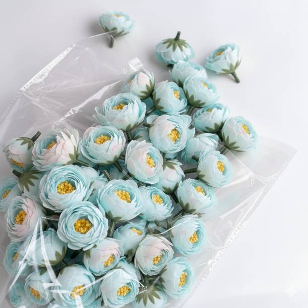 sshubham traders Small Peony Blue Peony Artificial Flower