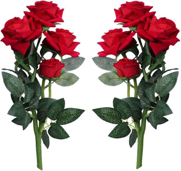 Mythika Red Rose Artificial Flower