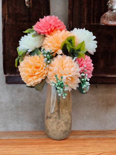 Mooz 7 Pastel Flower Bunch Artificial for Vase Multicolor Chrysanthemum Artificial Flower