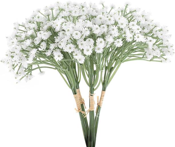 MYDECOREIN Artificial Gypsophila Baby's Breath Flowers For Home Wedding Bouquets Decoration White Gladiolus, Hydrangea Artificial Flower