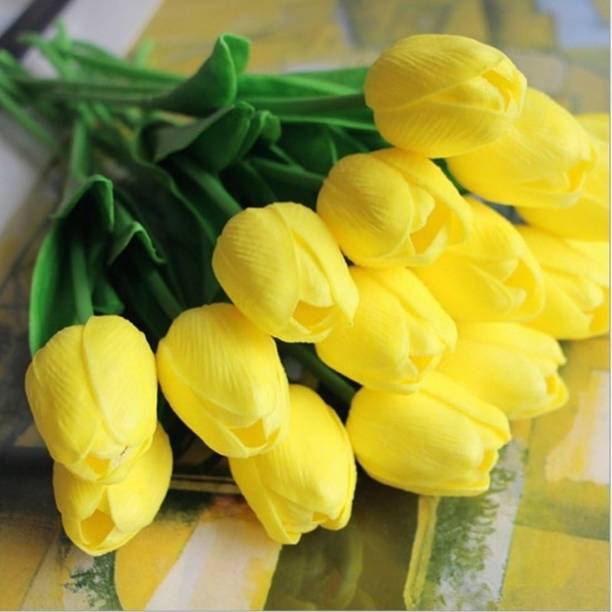 UBS Yellow Tulips Artificial Flower