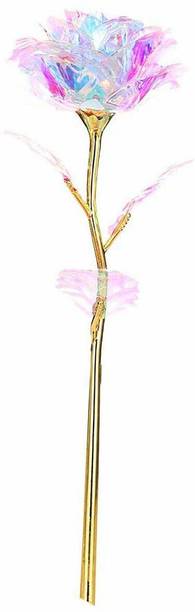 GIFTCITY Artificial Rose with I Love You Teddy Bear Doll Valentine Gift for Girlfriend Birthday Gift for Girls Multicolor Rose Artificial Flower