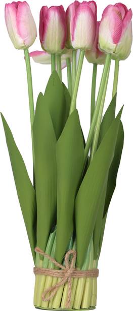 one mittii Decorative Artificial Tulips Flowers for Home Decorations,Naturelook,Photography Pink Tulips Artificial Flower