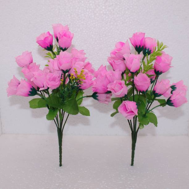 TFH Artificial Flower Bunches 21 Flowers Each Bunch Pink Rose Artificial Flower