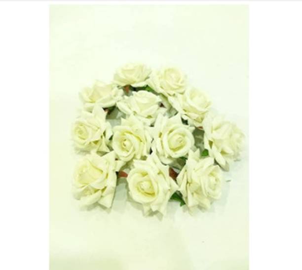 SellPlus Artificial velvet roses White Rose Artificial Flower