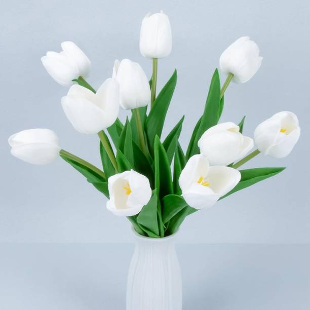 flowershub RealLook Bloom Pink Tulips Artificial Flower