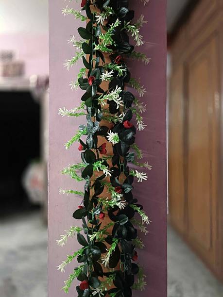 Dynamic Retail Global Artificial Hanging Flowers Plant Vine & Creepers Wall Hanging Home Decor MD585 Multicolor Rose Artificial Flower