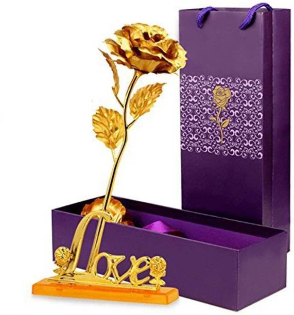 ASHIRWAD Artificial Golden Rose Gold Rose Artificial Flower