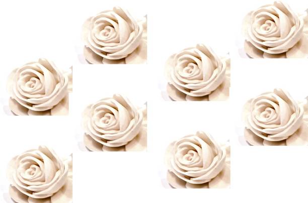 Indosfera Shola Roses (3 cm) White Rose Artificial Flower