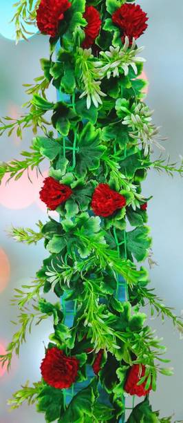 Dynamic Retail Global Artificial Hanging Flowers Plant Wall Hanging Garland Chain Home Decor BA316 Multicolor Rose Artificial Flower
