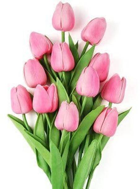 shopwave pink-p-5 Pink Tulips Artificial Flower