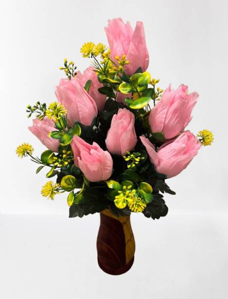 GGAD Pink Tulips Artificial Flower